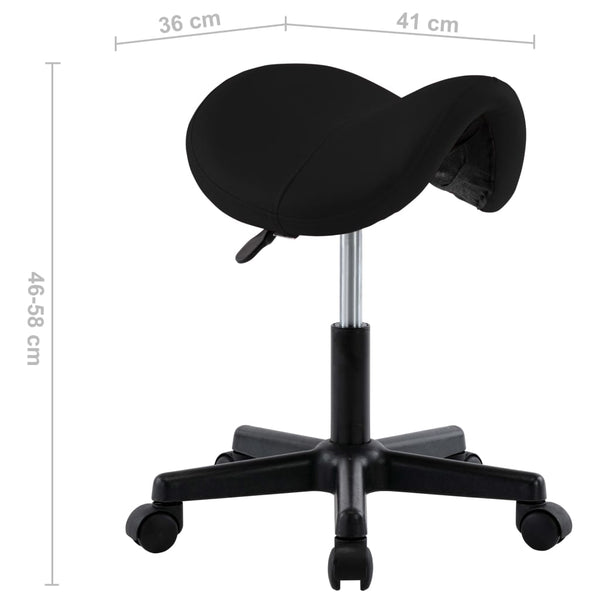 Arbeitshocker Schwarz Kunstleder