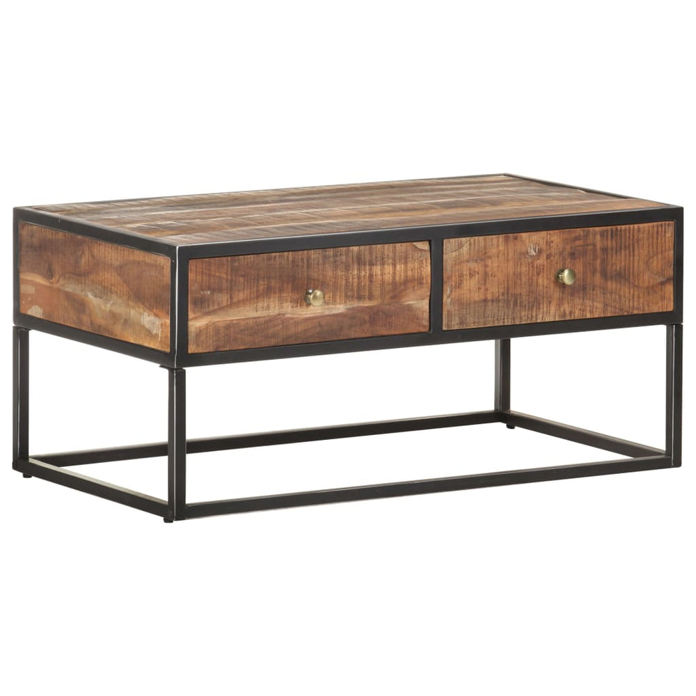 Couchtisch Akazie 90x50 cm mit Schubladen