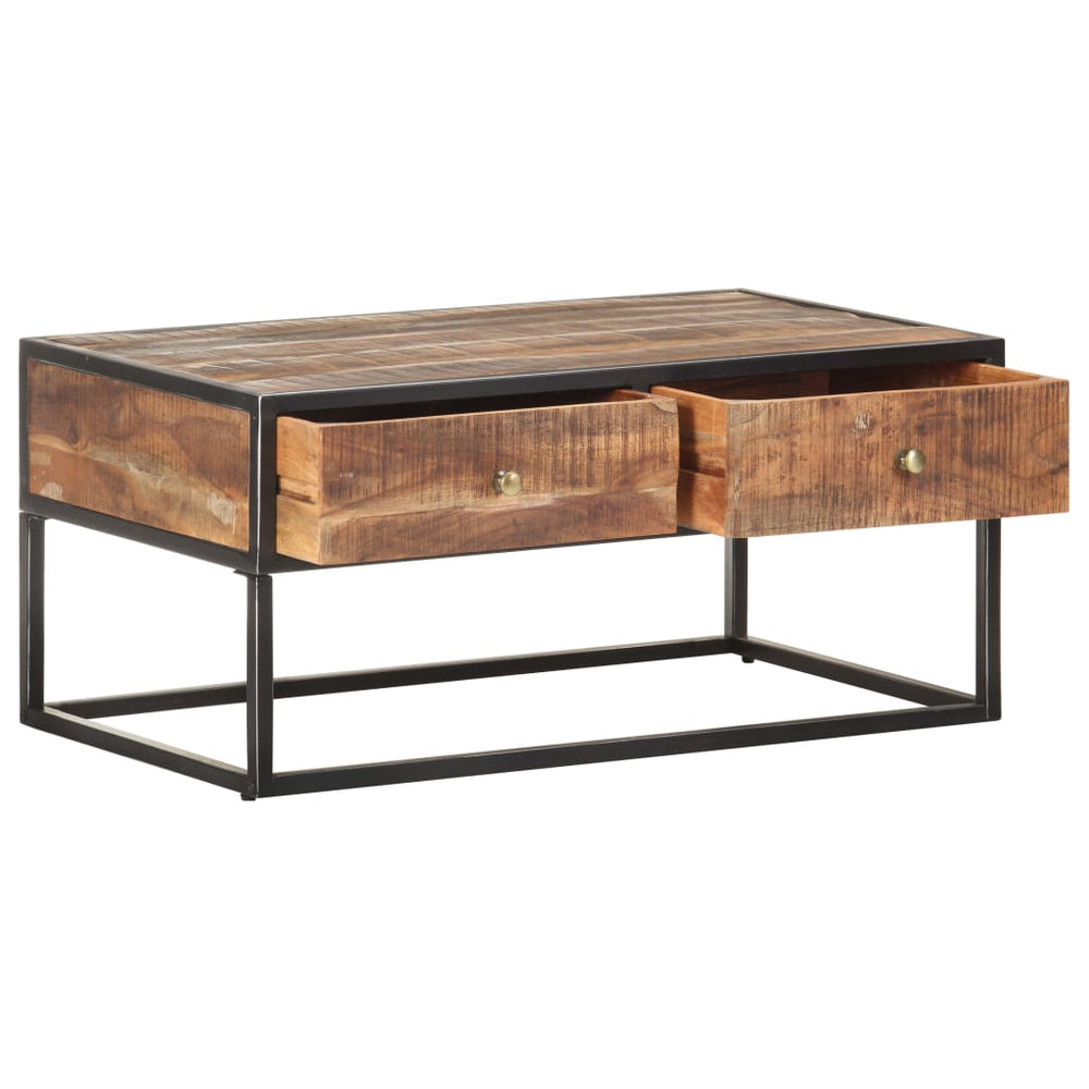 Couchtisch Akazie 90x50 cm mit Schubladen
