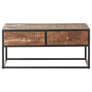 Couchtisch Akazie 90x50 cm mit Schubladen