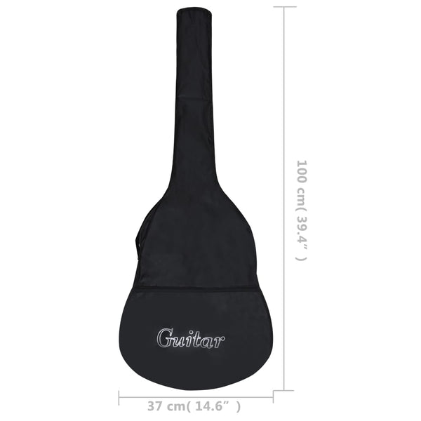 Klassikgitarre für Anfänger mit Tasche Schwarz 4/4 39"