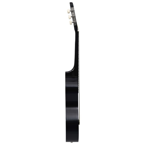 Klassikgitarre für Anfänger mit Tasche Schwarz 4/4 39"