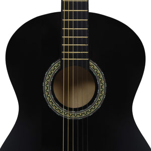 Klassikgitarre für Anfänger mit Tasche Schwarz 4/4 39"