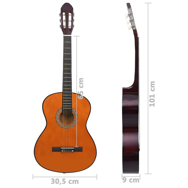 Klassikgitarre für Anfänger mit Tasche 4/4 39"