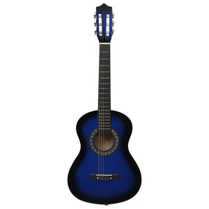 Klassikgitarre für Anfänger und Kinder mit Tasche Blau 1/2 34"