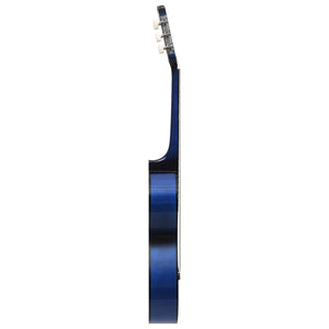 Klassikgitarre für Anfänger und Kinder mit Tasche Blau 1/2 34"