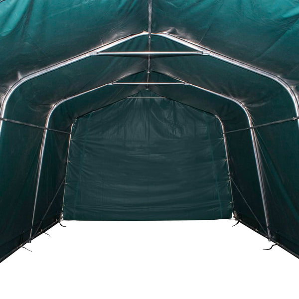 Weidezelt PVC 550 g/m² 3,3×8 m Dunkelgrün