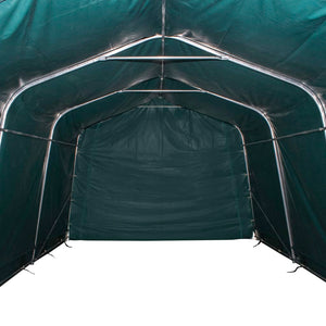 Weidezelt PVC 550 g/m² 3,3×16 m Dunkelgrün
