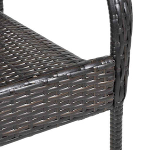 Stapelbare Gartenstühle 6 Stk. Poly Rattan Braun