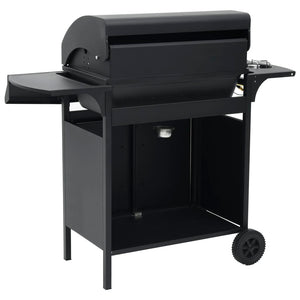 Gasgrill 4+1 Flammen Schwarz Stahl