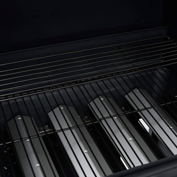 Gasgrill 4+1 Flammen Schwarz Stahl