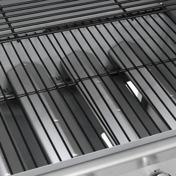 Gasgrill 4+1 Flammen Silbern Edelstahl