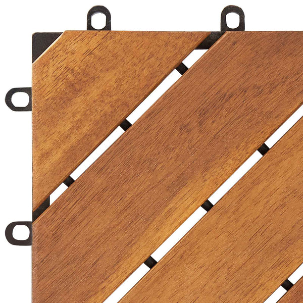 Terrassenfliesen Akazie Braun 30x30cm 10er Set