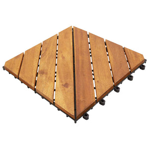Terrassenfliesen Akazie Braun 30x30cm 10er Set