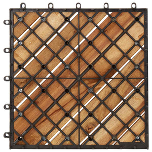 Terrassenfliesen Akazie Braun 30x30cm 10er Set