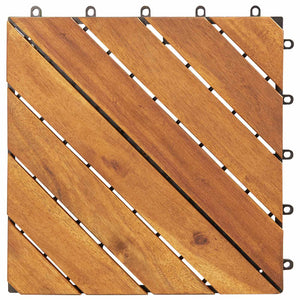 Terrassenfliesen Akazie Braun 30x30cm 10er Set