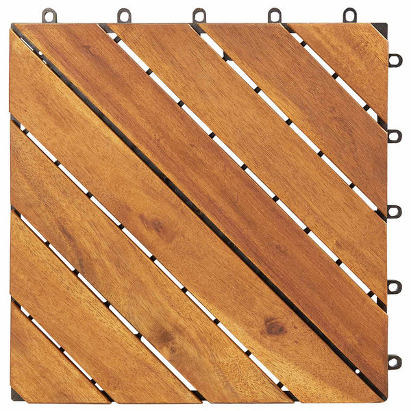 Terrassenfliesen Akazie Braun 30x30cm 10er Set