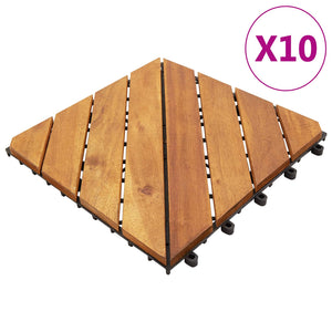 Terrassenfliesen Akazie Braun 30x30cm 10er Set