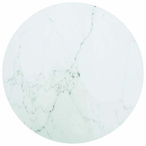 Tischplatte Hartglas Marmor Optik Ø50cm