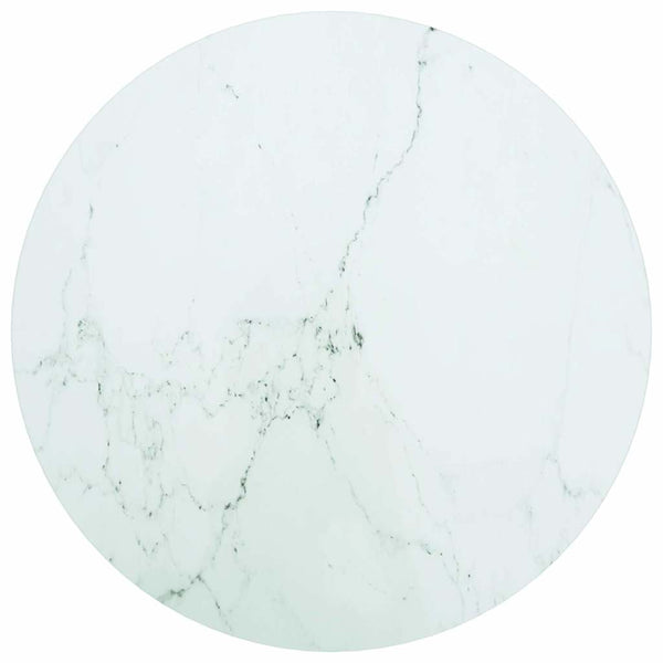 Tischplatte Hartglas Marmor Optik Ø50cm