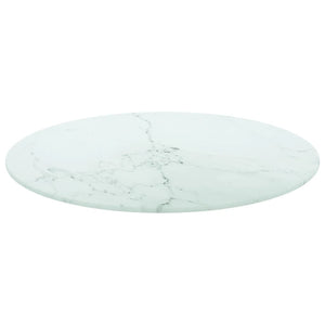 Tischplatte Hartglas Marmor Optik Ø50cm