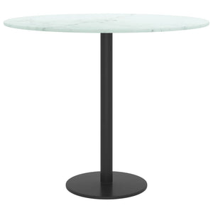 Tischplatte Hartglas Marmor Optik Ø50cm
