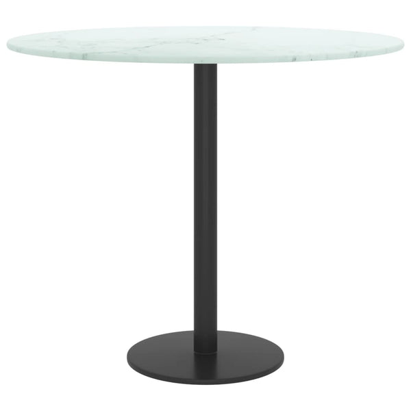 Tischplatte Hartglas Marmor Optik Ø50cm