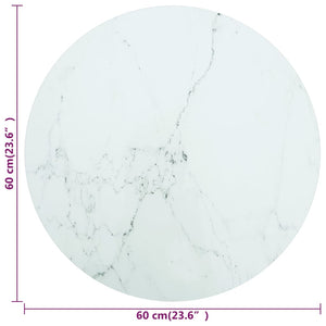Tischplatte Hartglas Marmor Ø60cm