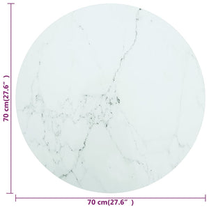 Tischplatte Hartglas Marmor Ø70cm