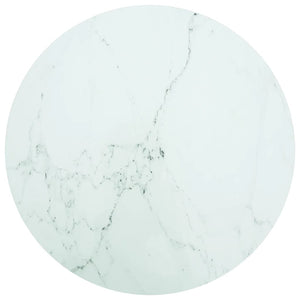 Tischplatte Ø90cm Marmoroptik Hartglas