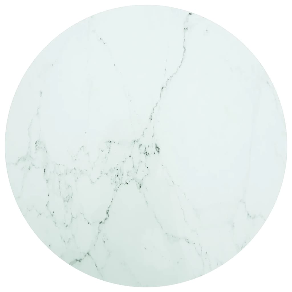 Tischplatte Ø90cm Marmoroptik Hartglas