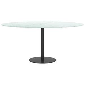 Tischplatte Ø90cm Marmoroptik Hartglas