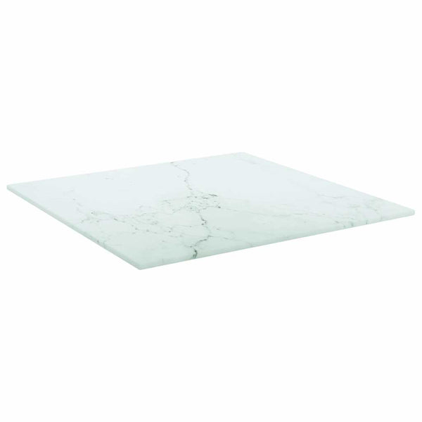 Tischplatte, Marmoroptik, 40x40 cm, Hartglas