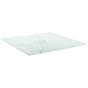 Tischplatte Marmor Optik Weiß 50x50 cm