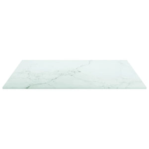 Tischplatte Marmor Optik Weiß 50x50 cm