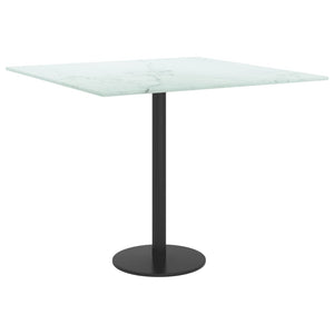 Tischplatte Marmor Optik Weiß 50x50 cm
