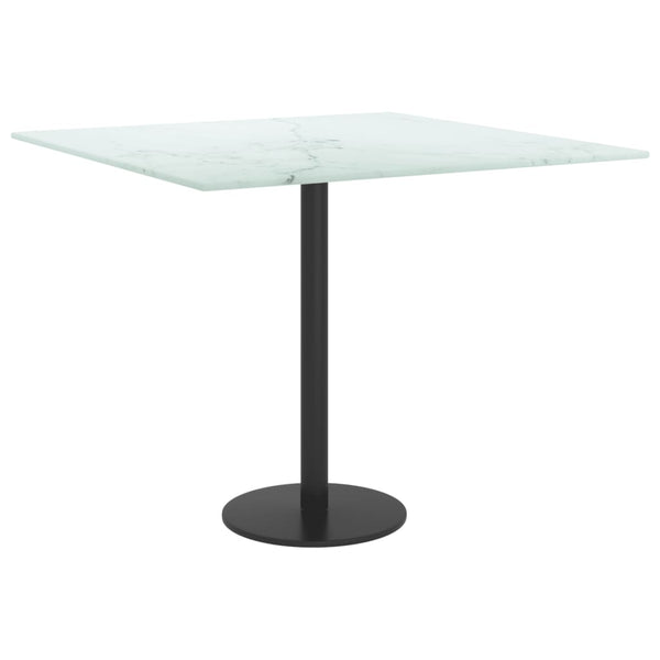 Tischplatte Marmor Optik Weiß 50x50 cm