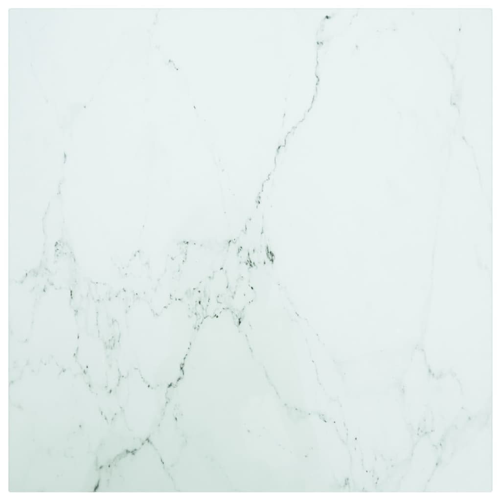 Tischplatte Marmor Optik Weiß 60x60 cm