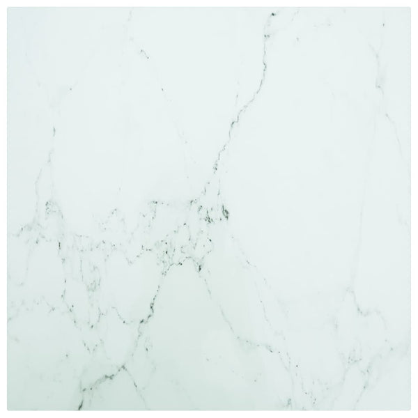 Tischplatte Marmor Optik Weiß 60x60 cm