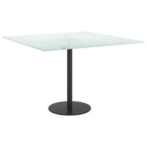 Tischplatte Marmor Optik Weiß 60x60 cm