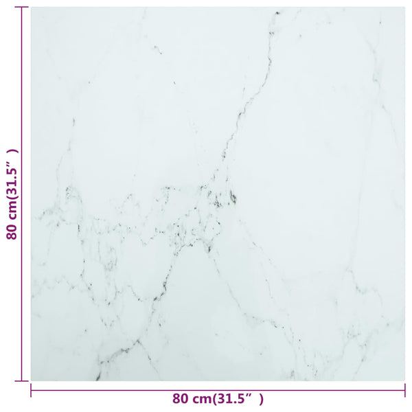 Tischplatte 80x80 cm Marmoroptik