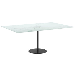Tischplatte Marmoroptik Weiß 100x62 cm