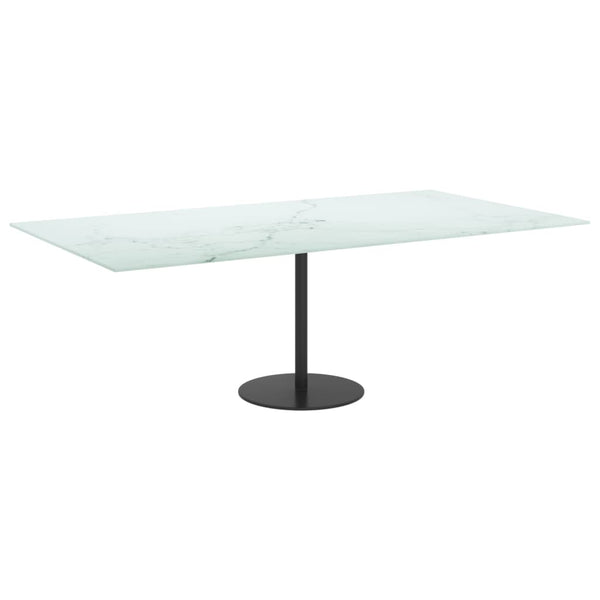 Tischplatte Weiß Marmoroptik 120x65 cm