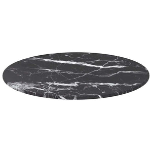 Tischplatte Hartglas Marmoroptik Ø40cm