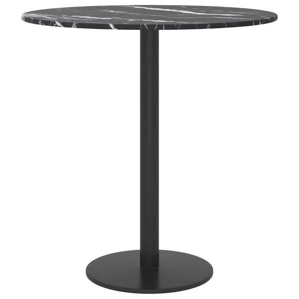 Tischplatte Hartglas Marmoroptik Ø40cm