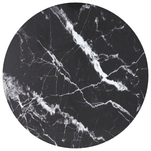 Tischplatte Hartglas Marmoroptik Ø70cm