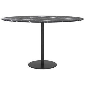 Tischplatte Hartglas Marmoroptik Ø70cm