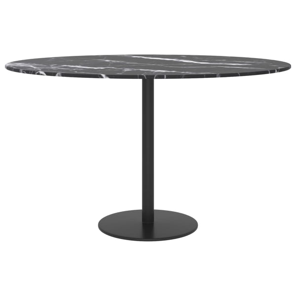 Tischplatte Hartglas Marmoroptik Ø70cm