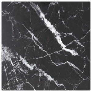 Schwarze Tischplatte 30x30 cm Marmor-Optik