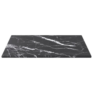 Schwarze Tischplatte 30x30 cm Marmor-Optik